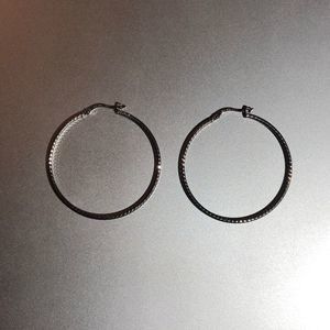 LIAM 925 ITALY STERLING SILVER HOOP EARRINGS